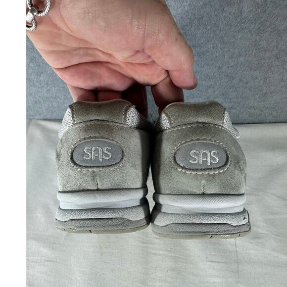 SAS Women’s sz 7 Grey Journey Mesh Lace Up Sneakers Comfort Diabetic Medicare - Picture 6 of 11